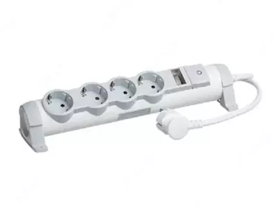 Удлинитель Legrand SAFE&CONTROL, 4х2К+З, с индикацией, белый