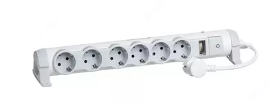 Удлинитель Legrand SAFE&CONTROL, 6х2К+З, с индикацией, белый
