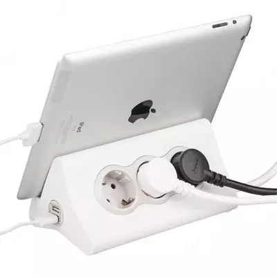 Удлинитель Legrand 3x2к+З, 2xUSB 2.4A, 16A, белый