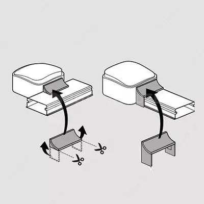 Адаптер QUTEO для мини-канала Legrand Metra 15x10 мм