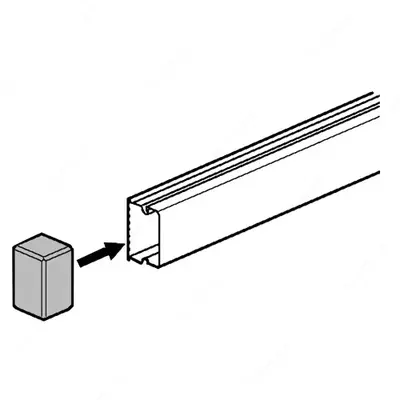 Заглушка для мини-канала Legrand Metra 24x14 мм