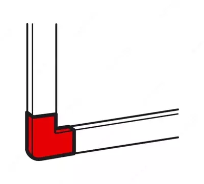 Плоский угол для мини-канала Legrand Metra 24x14 мм