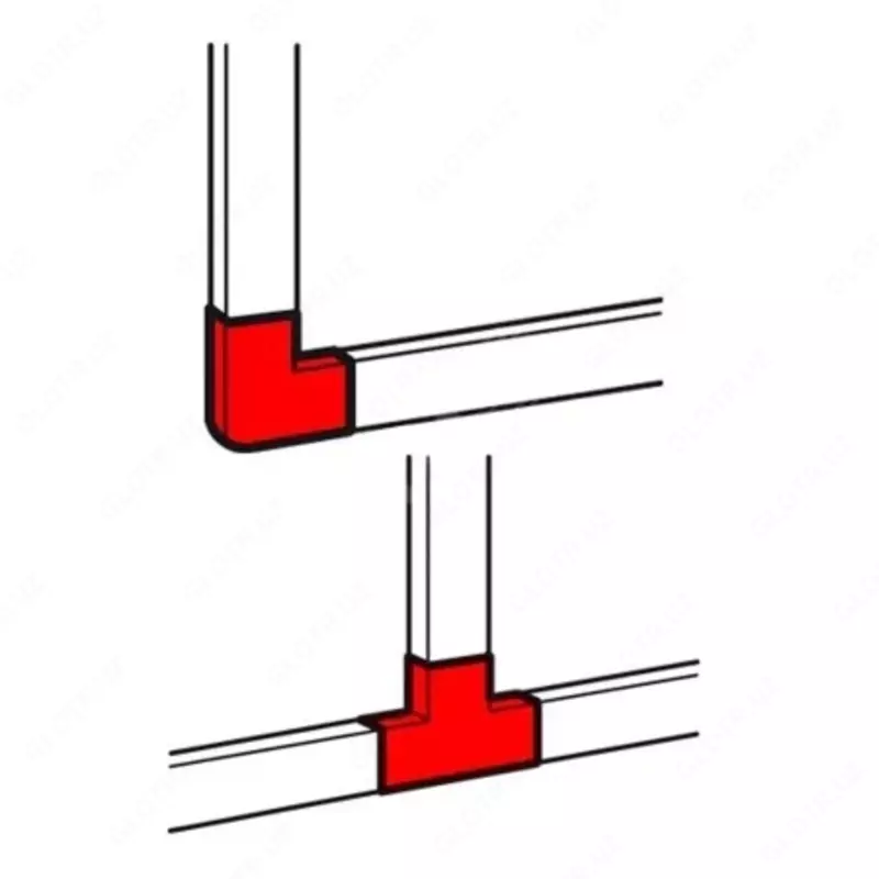 33 410 so'm Legrand Metra 60x40mm mini-kanali uchun universal burchak (tekis burchak/Tee)