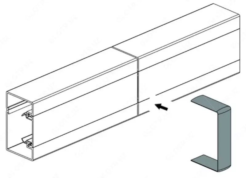 19 110 so'm Legrand Metra 100x50 mm kabel kanali uchun Profil qo'shma qoplamasi