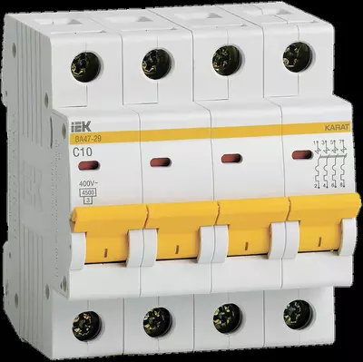 Автоматичеcкий выключатель KARAT ВА47-29 4P C 16А 4,5кА IEK