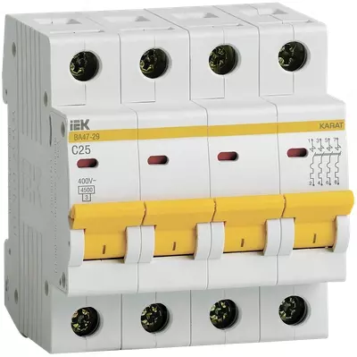 Avtomatik kalit KARAT BA47-29 4P C 25A 4,5kA IEK