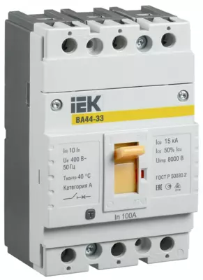 Avtomatik kalit BA44-33 3P 100A 15kA IEK