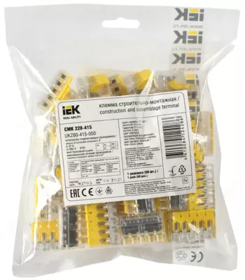 Строительно-монтажная клемма СМК 228-415 IEK (50шт/упак)