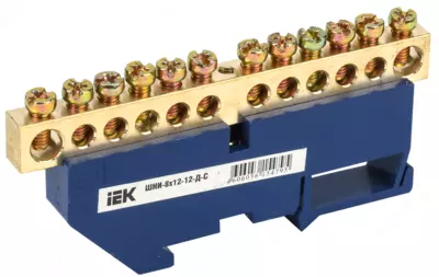 ShNI-8x12-12-D-S IEK DIN izolyatorida avtobus N "nol"
