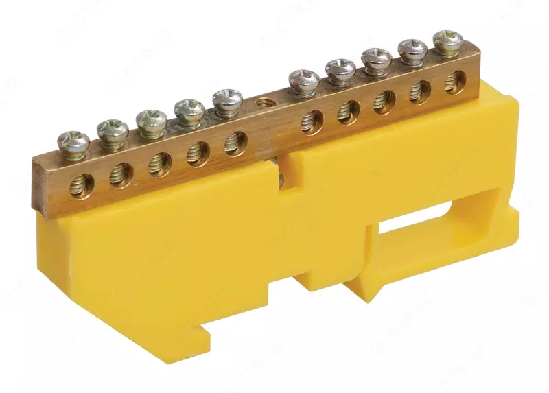 Шина PE "земля" на DIN-изоляторе ШНИ-6х9-10-Д-Ж IEK - 11 050 сум