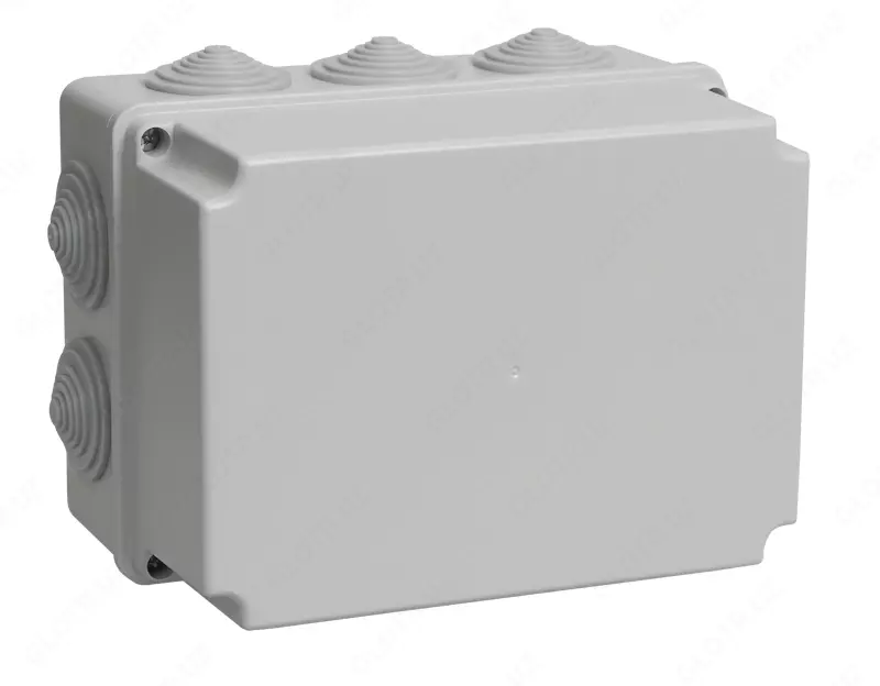 Коробка распаячная КМ41245 о/п 190х140х120 мм IP44 10 вводов серая IEK