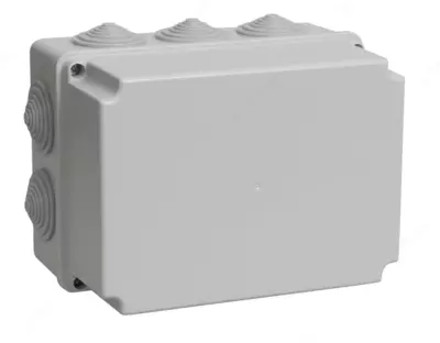 Коробка распаячная КМ41245 о/п 190х140х120 мм IP44 10 вводов серая IEK