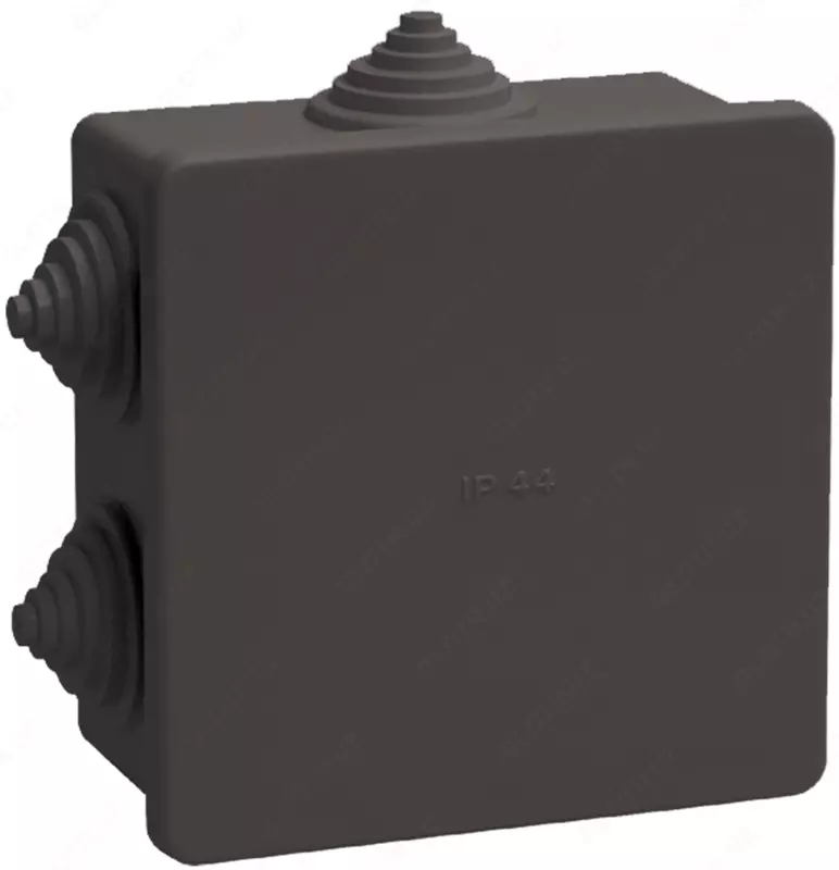 Коробка распаячная КМ41235 85х85х40 мм IP44 6 вводов черная IEK