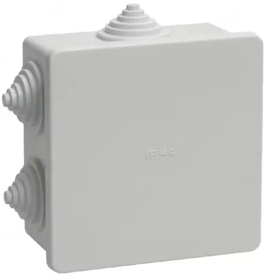 O/P 85x85x40 mm IP44 uchun KM41235 ulash qutisi (RAL7035, 6 muhrlangan sim)