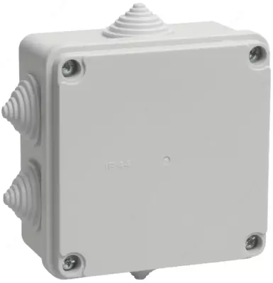 O/P 100x100x50 mm IP55 uchun KM41234 ulash qutisi (RAL7035, 6 ta muhrlangan sim)
