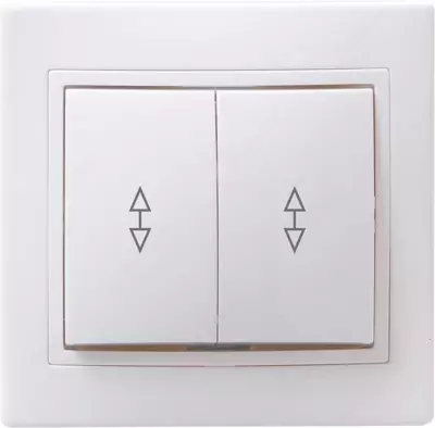 Выключатель ВСп10-2-0-КБ 2-клавишный проходной 10 А КВАРТА (белый) IEK