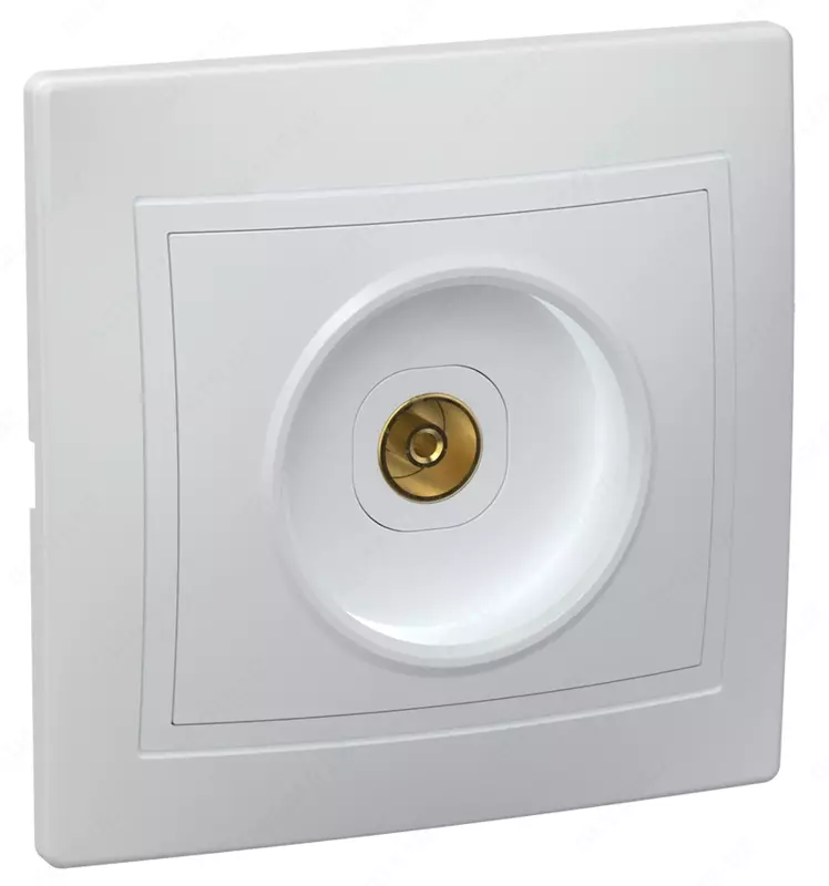 Розетка телевизионная РТВ10-КБ 1-местная 10 А КВАРТА (белый) IEK
