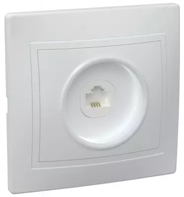 Розетка телефонная 1-местная RJ11 РТ10-КБ КВАРТА (белый) IEK