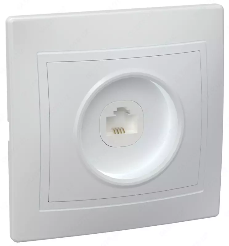 Розетка телефонная 1-местная RJ11 РТ10-КБ КВАРТА (белый) IEK