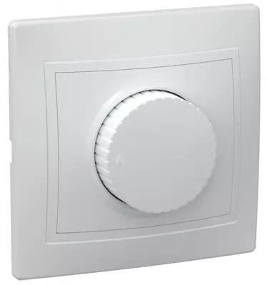 Светорегулятор поворотный ВСР10-1-0-КБ КВАРТА (белый) IEK