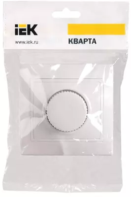 Светорегулятор поворотный ВСР10-1-0-КБ КВАРТА (белый) IEK