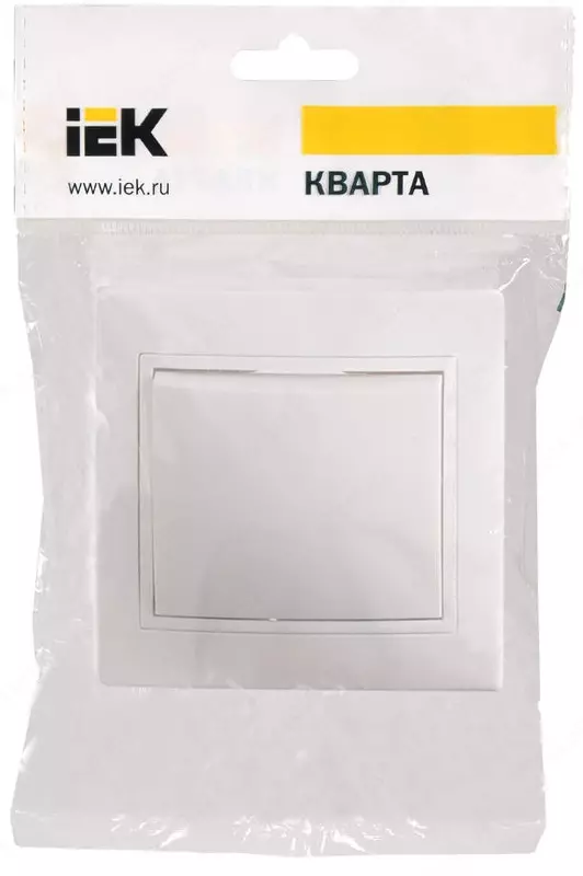 Выключатель ВС10-1-0-КБ 1-клавишный 10 А КВАРТА (белый) IEK