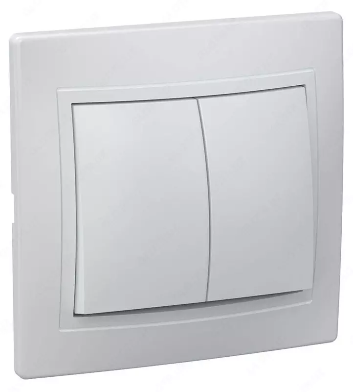 Выключатель ВС10-2-0-КБ 2-клавишный 10 А КВАРТА (белый) IEK