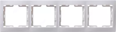 Рамка 4-местная горизонтальная РГ-4-КБ КВАРТА (белый) IEK