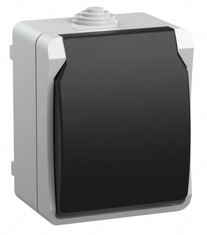 Розетка 1-местная РСб20-3-ФСр с заземлением, открытая установка 16А IP54 ФОРС (серый) IEK