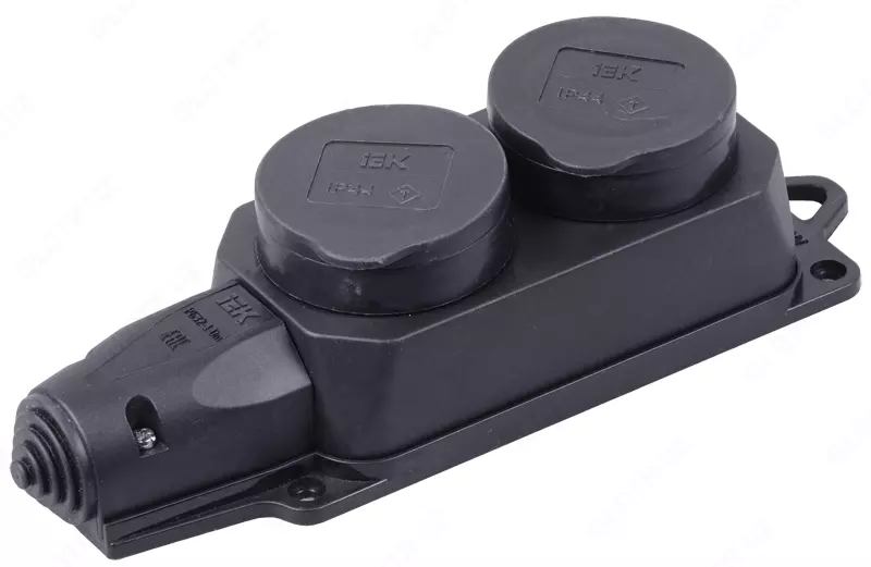 Розетка (колодка) РБ32-1-0м 2-местная IP44 ОМЕГА IEK