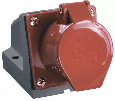 Розетка стационарная ССИ-125 32А-6ч 380В 3P+PE+N IP44 IEK