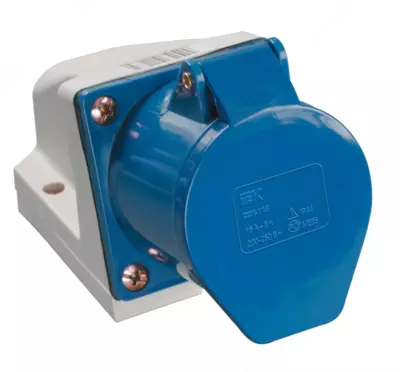 Розетка стационарная ССИ-133 63А-6ч 220В 2P+PE IP54 IEK