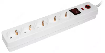 SF-05K 16A kuchlanish filtri 5 o'rinli topraklama 2P+PE/1,5 metr 3x1mm2 IEK