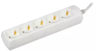 Uzatma kabeli U05 5 ta joy 2P+PE/5m 3x1mm2 10A/250V GENERICA