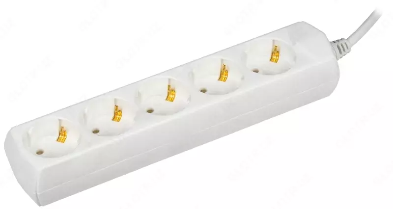 Uzatma kabeli U05 5 ta joy 2P+PE/5m 3x1mm2 10A/250V GENERICA