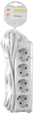 Удлинитель У04 4 места 2P+PE/3метра 3х1мм2 16А/250 IEK