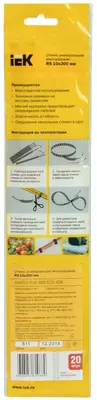 Стяжка универсальная многоразовая RS 10х300мм прозрачная (20шт/упак) IEK