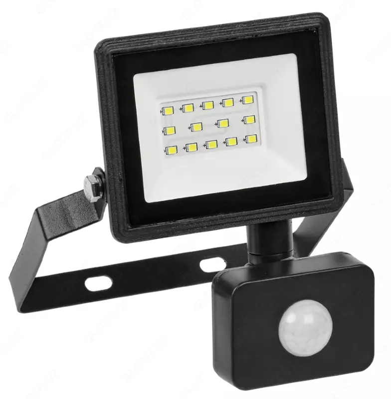 Прожектор СДО 06-30Д светодиодный с датчиком движения черный IP54 6500K IEK