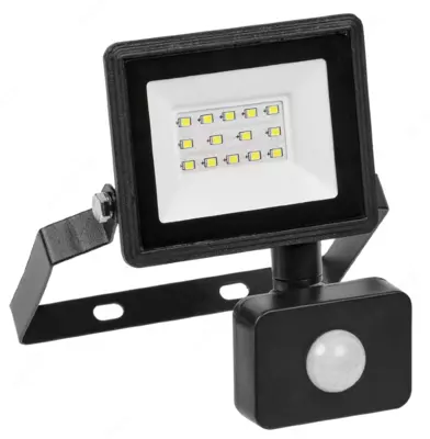 Прожектор СДО 06-30Д светодиодный с датчиком движения черный IP54 6500K IEK