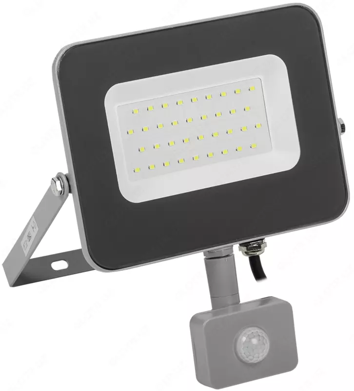 Прожектор СДО 07-30Д светодиодный с датчиком движения серый IP54 IEK