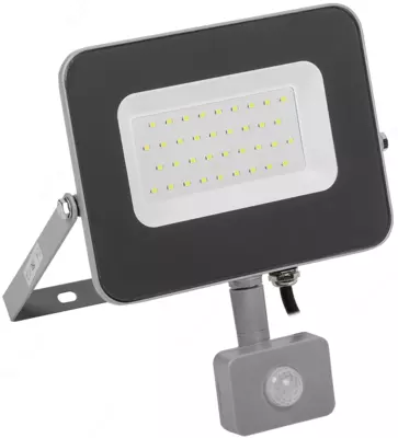 Прожектор СДО 07-30Д светодиодный с датчиком движения серый IP54 IEK