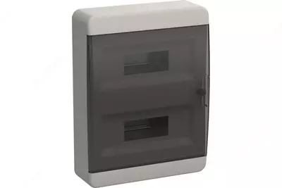 Корпус пластиковый ЩРН-П-24 IP41 черная прозрачная дверь TEKFOR IEK