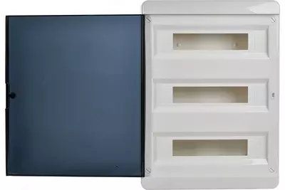 Корпус пластиковый ЩРН-П-54 IP41 черная прозрачная дверь TEKFOR IEK