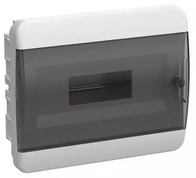Корпус пластиковый ЩРВ-П-12 IP41 черная прозрачная дверь TEKFOR IEK