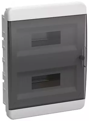 Корпус пластиковый ЩРВ-П-24 IP41 черная прозрачная дверь TEKFOR IEK