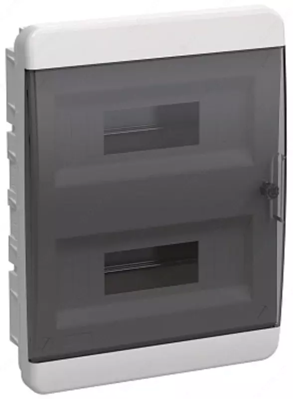 Корпус пластиковый ЩРВ-П-24 IP41 черная прозрачная дверь TEKFOR IEK