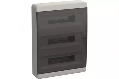 Корпус пластиковый ЩРВ-П-54 IP41 черная прозрачная дверь TEKFOR IEK