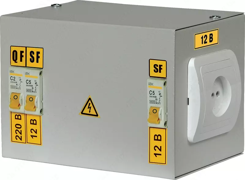 Pastga tushiruvchi transformatorli quti YATP-0.25 230/36-3 36 UHL4 IP30 IEK