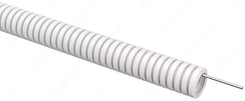 Труба гофрированная ПВХ d=20мм с зондом белая ELASTA (100м) IEK