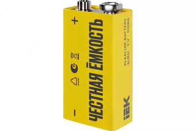 Батарейка щелочная Alkaline 6LR61 9V (1шт/блистер) IEK